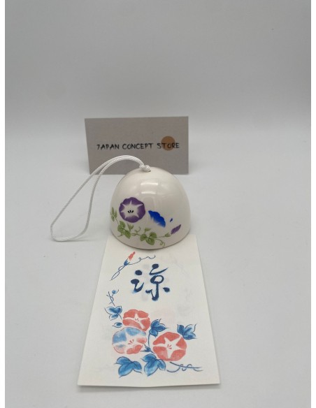 Campana de viento Asagao | Cerámica floral japonesa