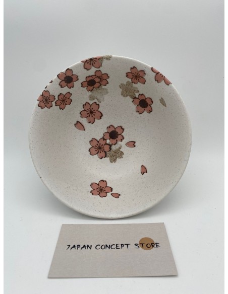 Cuenco japonés Sakura en cerámica blanca con flores