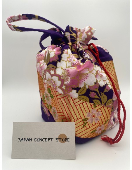Bolso de kimono negro – Artesanía japonesa de Kyoto