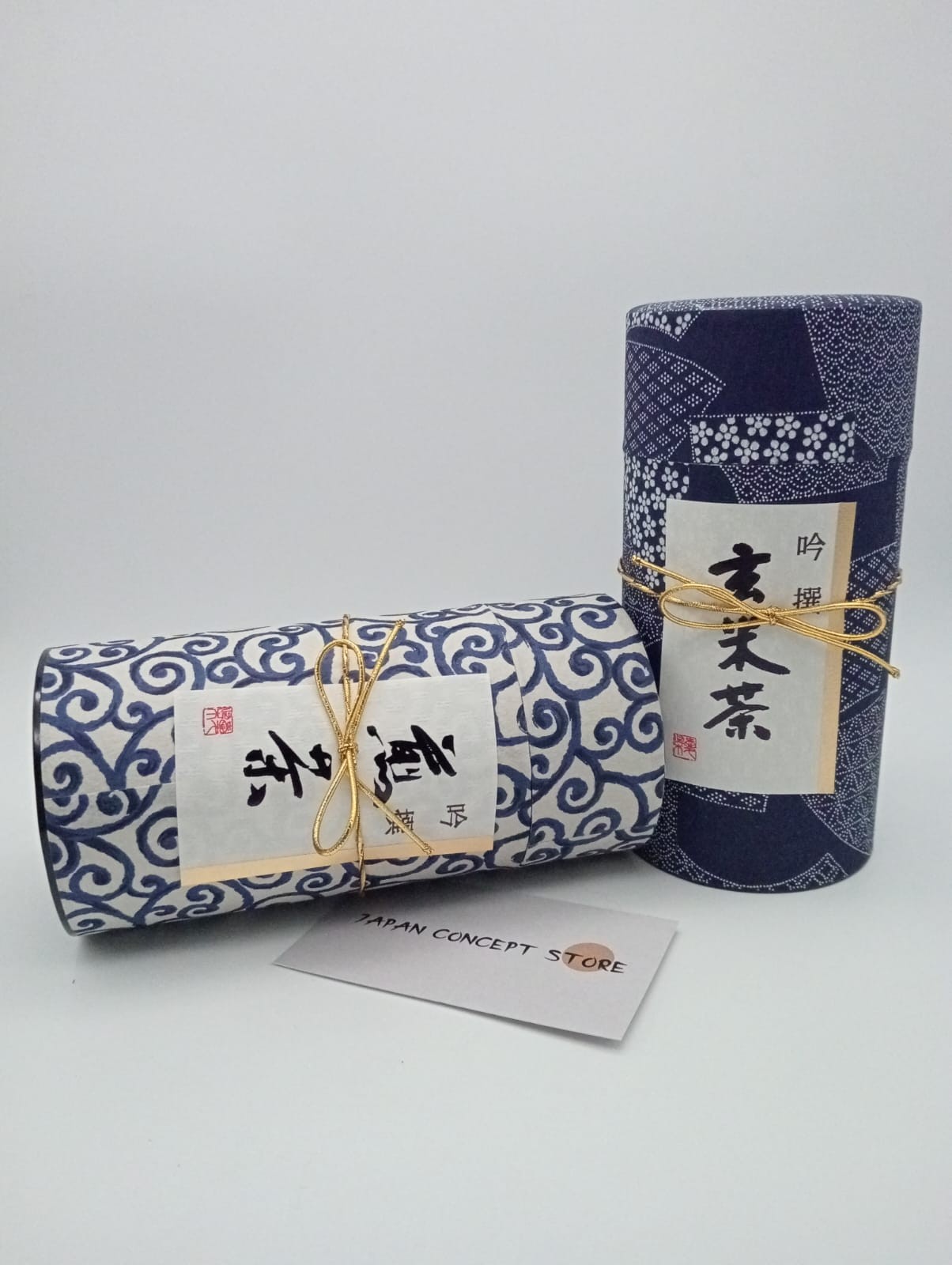 Set de Latas Japonesas para Té con Papel Washi Azul - Imagen 5