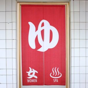 cortina japonesa Noren ONNA ONSEN : 85 cm x 150 cm