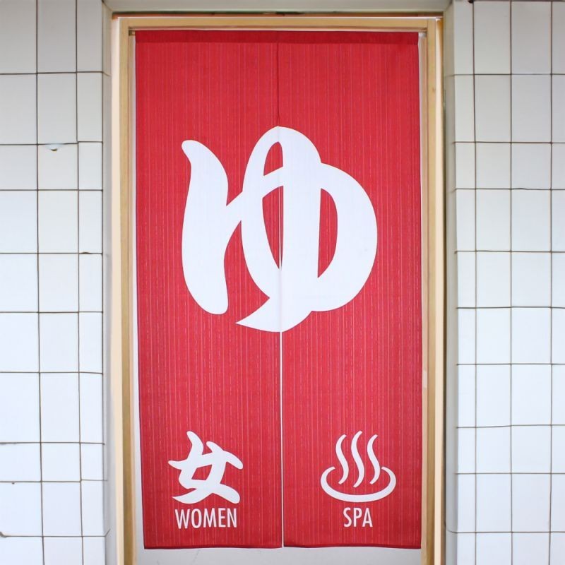 cortina japonesa Noren ONNA ONSEN : 85 cm x 150 cm