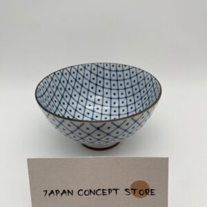 Cuenco japonés de arroz azul