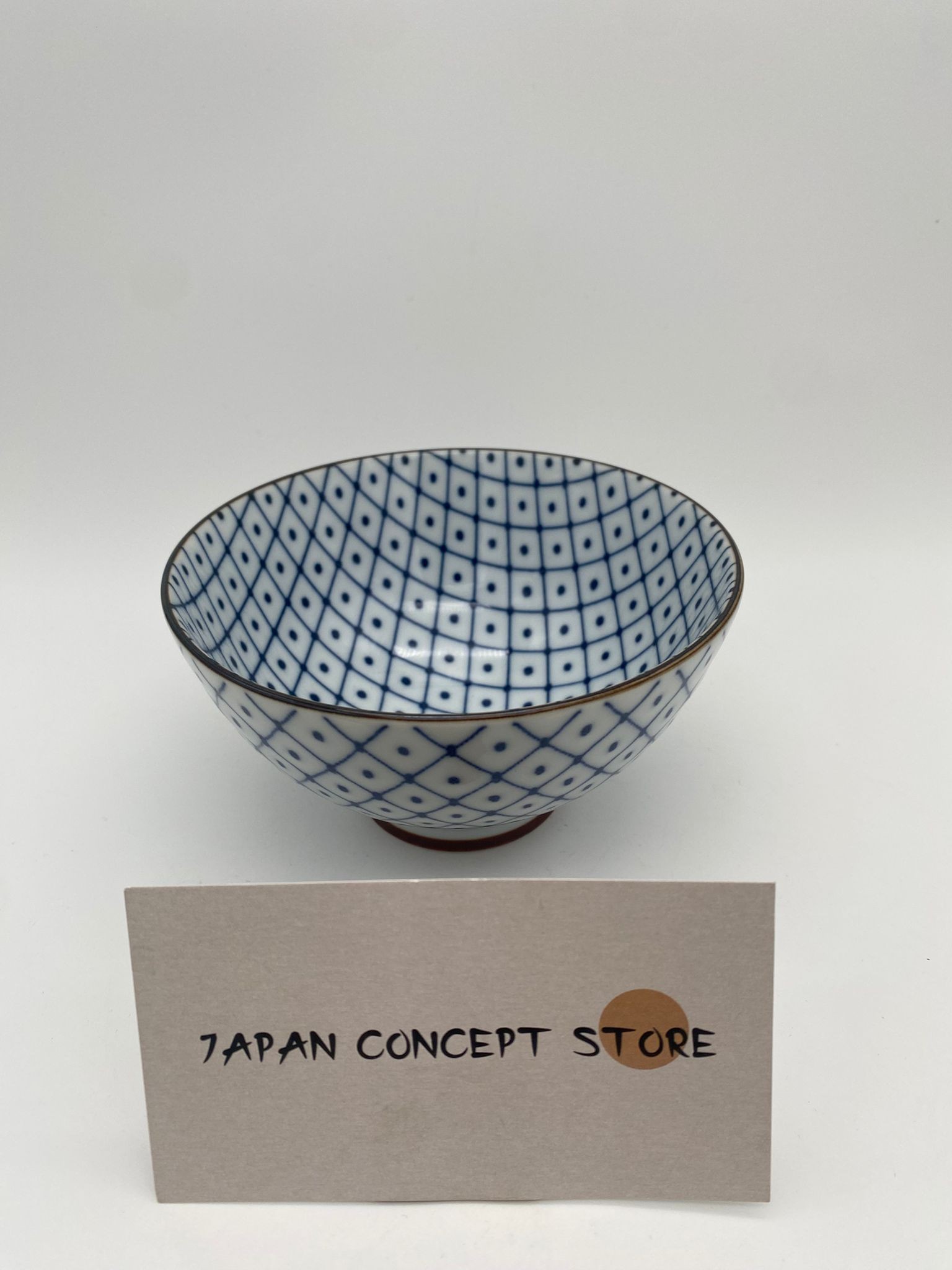 Cuenco japonés de arroz azul