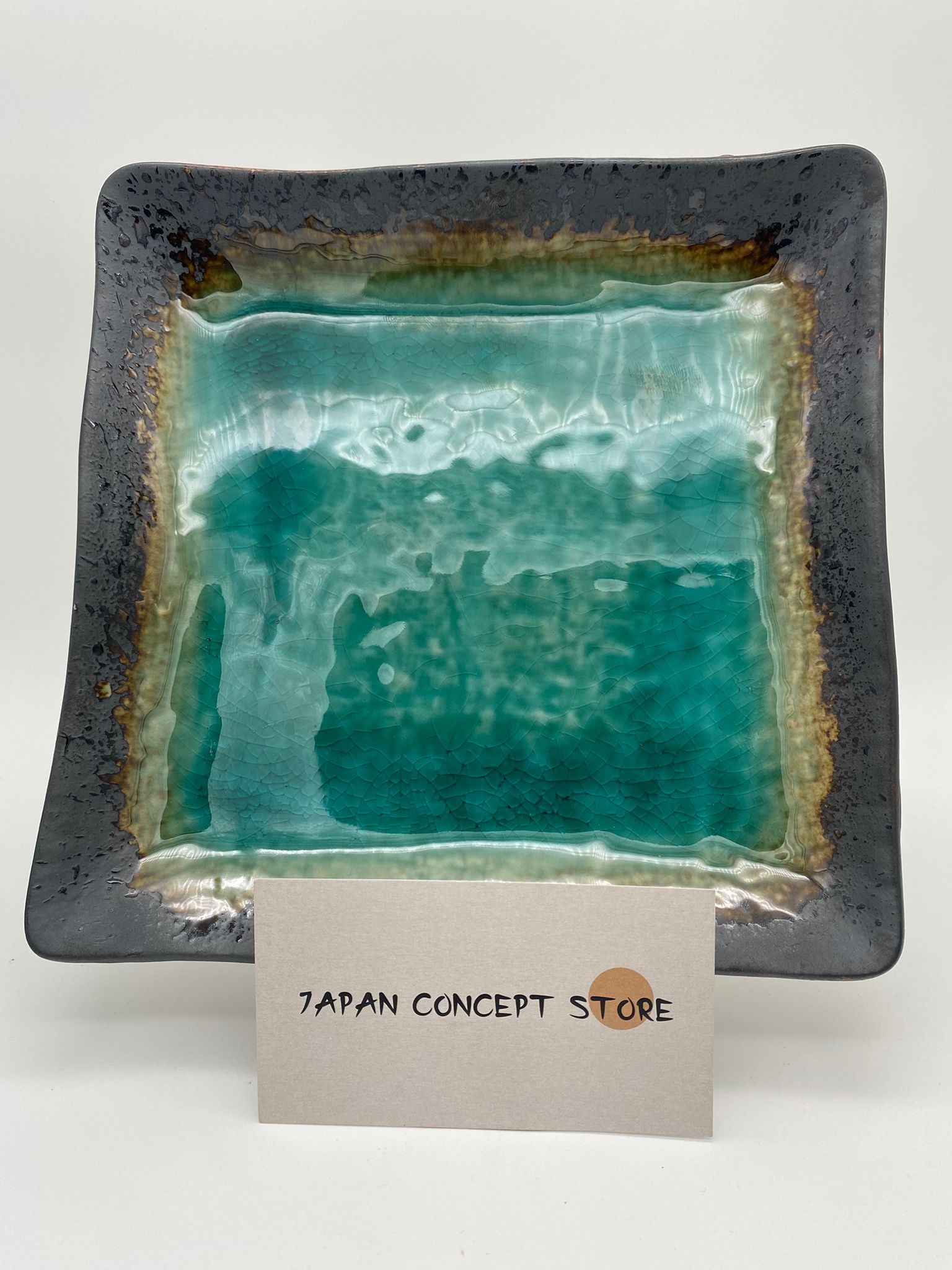 Plato cuadrado japonés Ryokusai – Minimalismo japonés con elegancia natural - Imagen 2