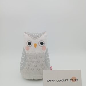 Muñeco japonés SHIRO FUKURO – Lucky Owl artesanal de cáñamo