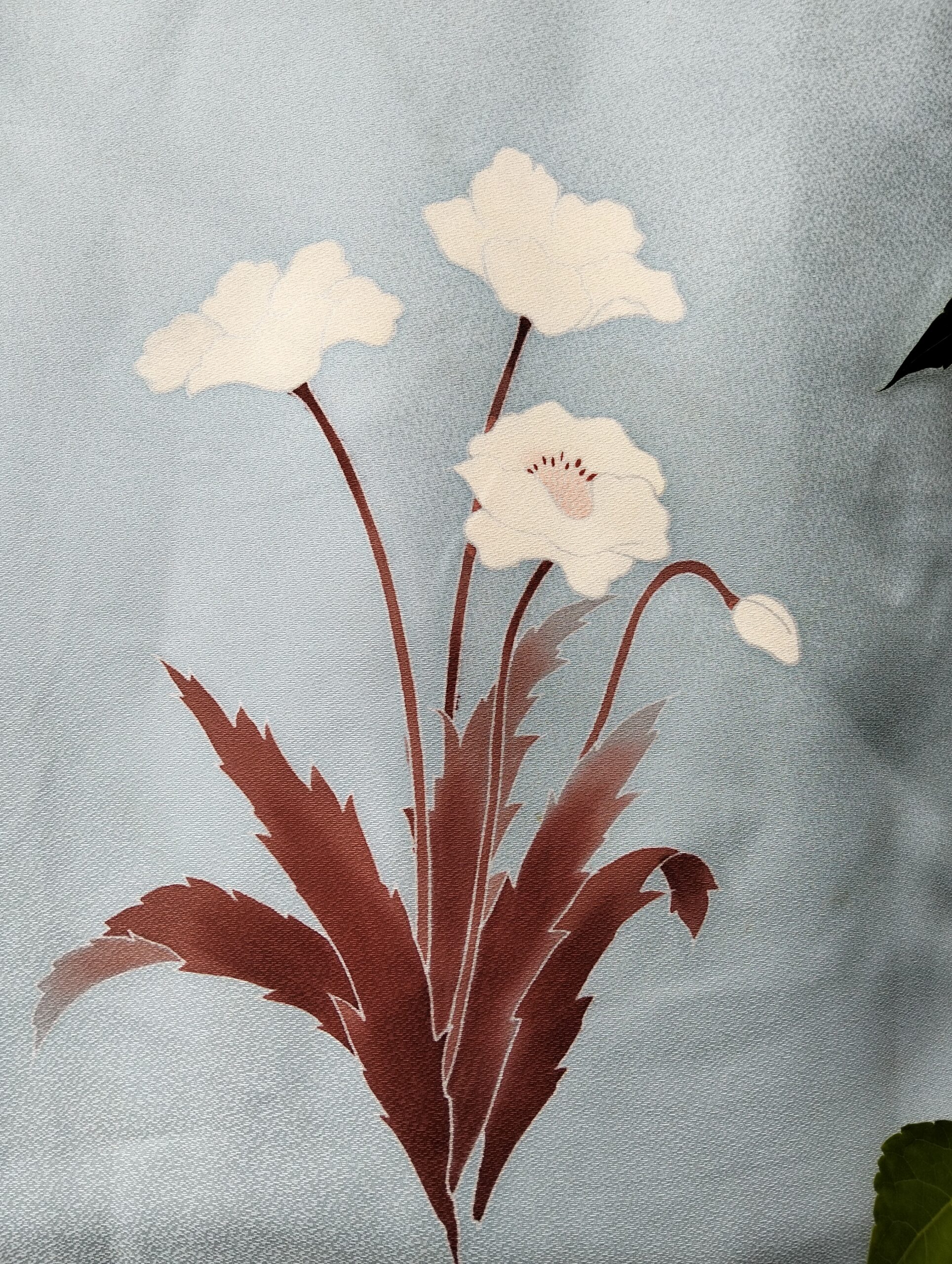 Kimono Japonés de Seda Vintage Años 60 – Auténtico Kimono Tradicional Largo con Paisaje Pintado a Mano - Imagen 5
