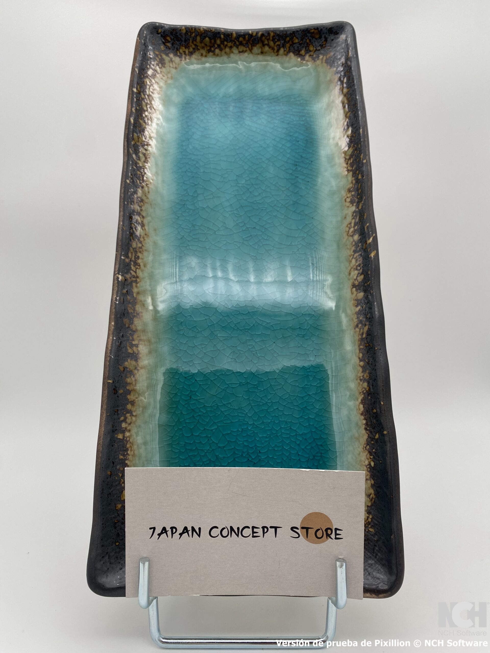 Plato cerámico japonés Laguna – Azul turquesa que inspira calma y elegancia