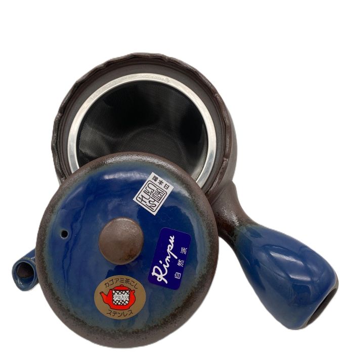 Tetera Japonesa Banko Ware Hana Mizuki Azul 400 ml – Kyusu Made in Japan - Imagen 4