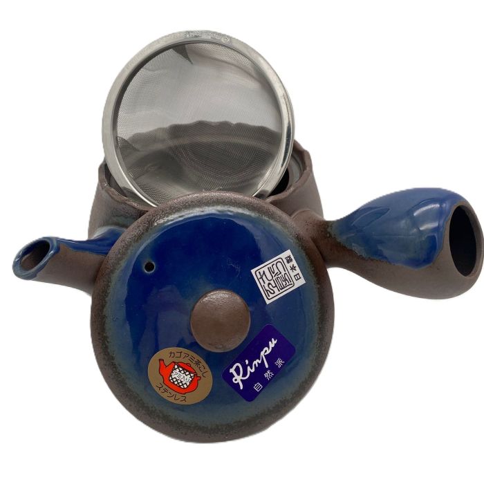 Tetera Japonesa Banko Ware Hana Mizuki Azul 400 ml – Kyusu Made in Japan - Imagen 3