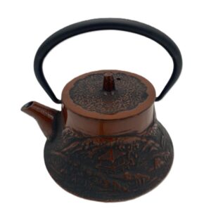 Tetera japonesa de hierro fundido marrón 0,25 L con filtro