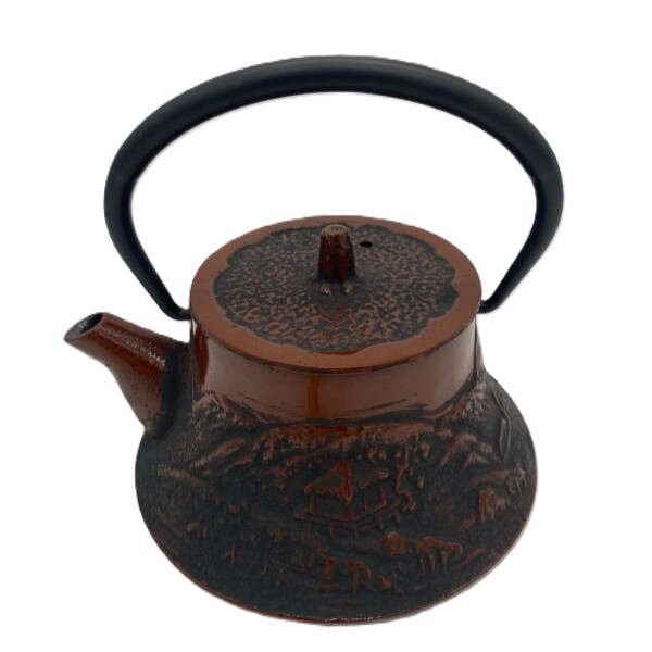 Tetera japonesa de hierro fundido marrón 0,25 L con filtro