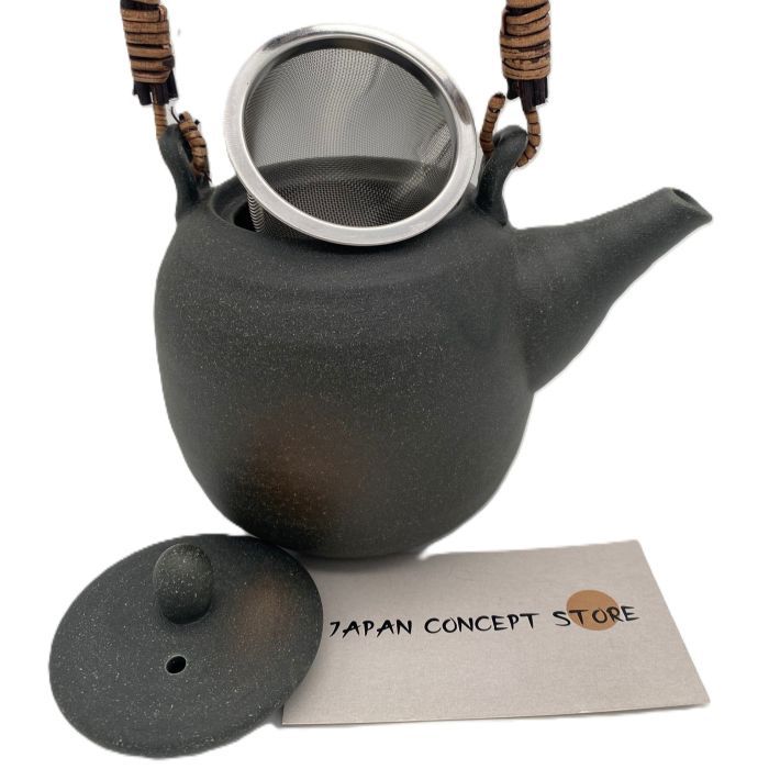 Tetera Japonesa KUROCHA Negra 510 ml – Cerámica Made in Japan - Imagen 2