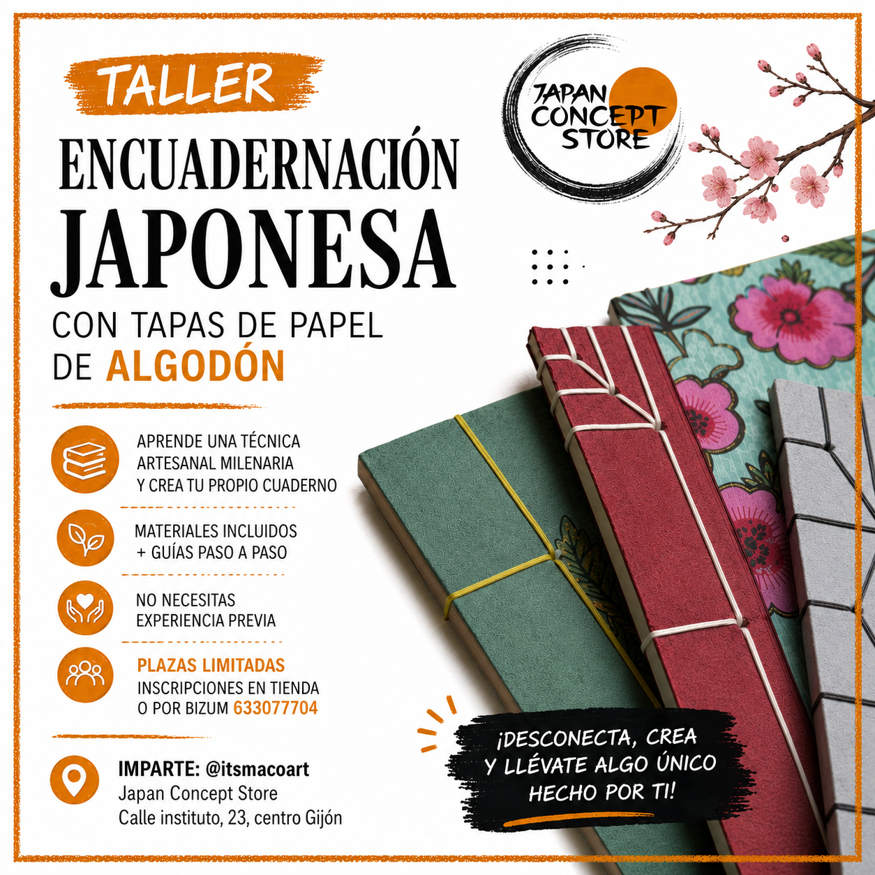 Taller de encuadernación japonesa tradicional