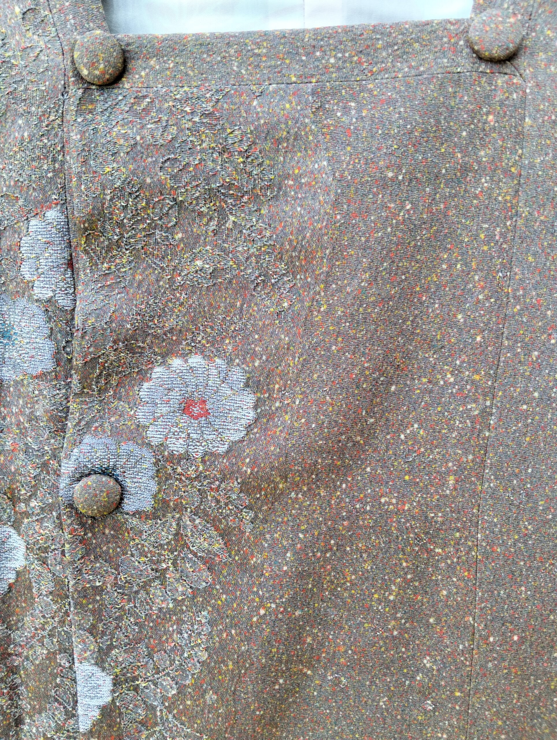 Haori Michiyuki Marrón Vintage Japonés en Seda Natural - Imagen 4