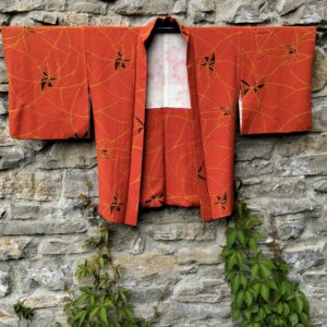 Haori japonés vintage de seda de los años 60