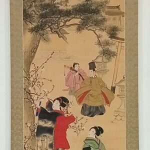 Kakemono - Representación Tema antiguo costumbrista