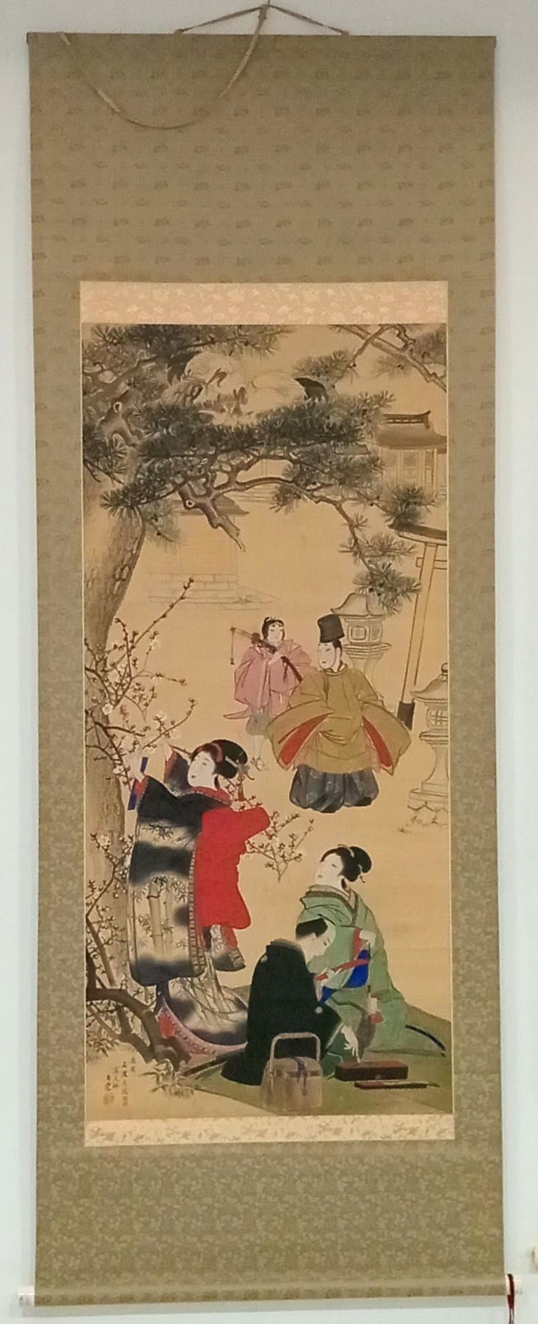 Kakemono - Representación Tema antiguo costumbrista