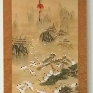 Kakemono japonés sobre seda