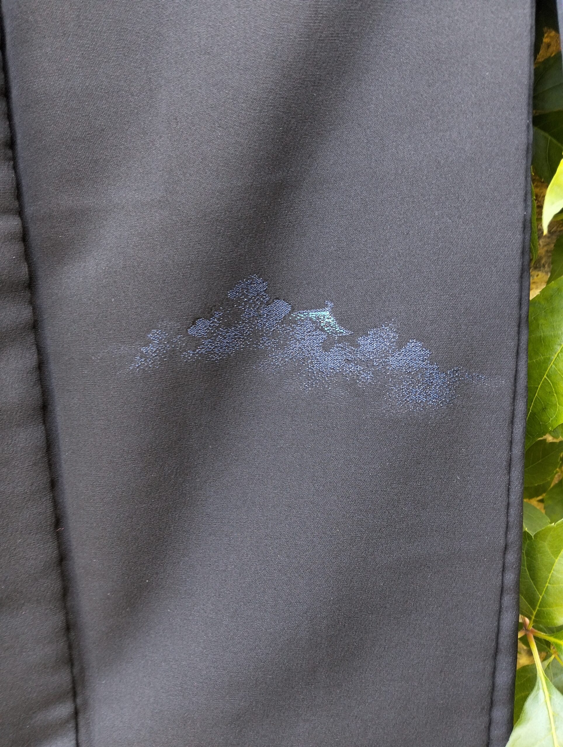 Haori japonés negro con bordado azul vintage años 60-70 - Imagen 6