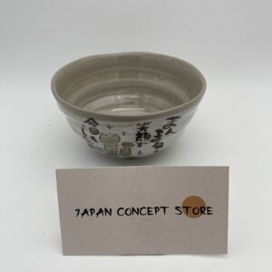 cuenco japonés para arroz de cerámica con caracteres japoneses