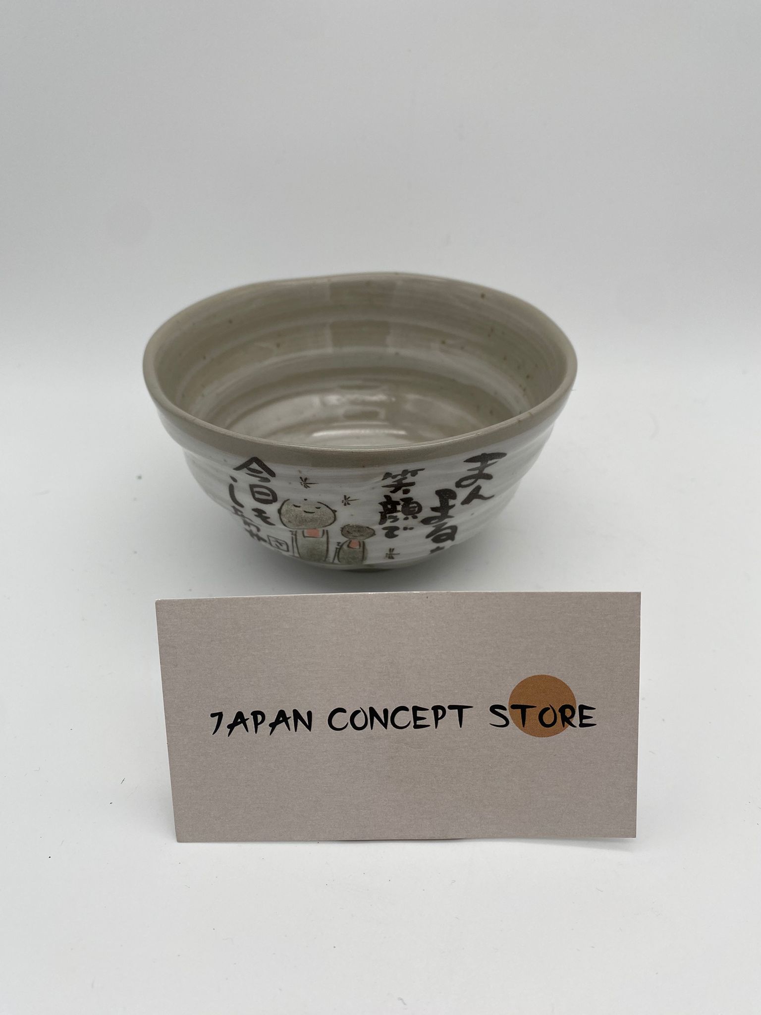cuenco japonés para arroz de cerámica con caracteres japoneses