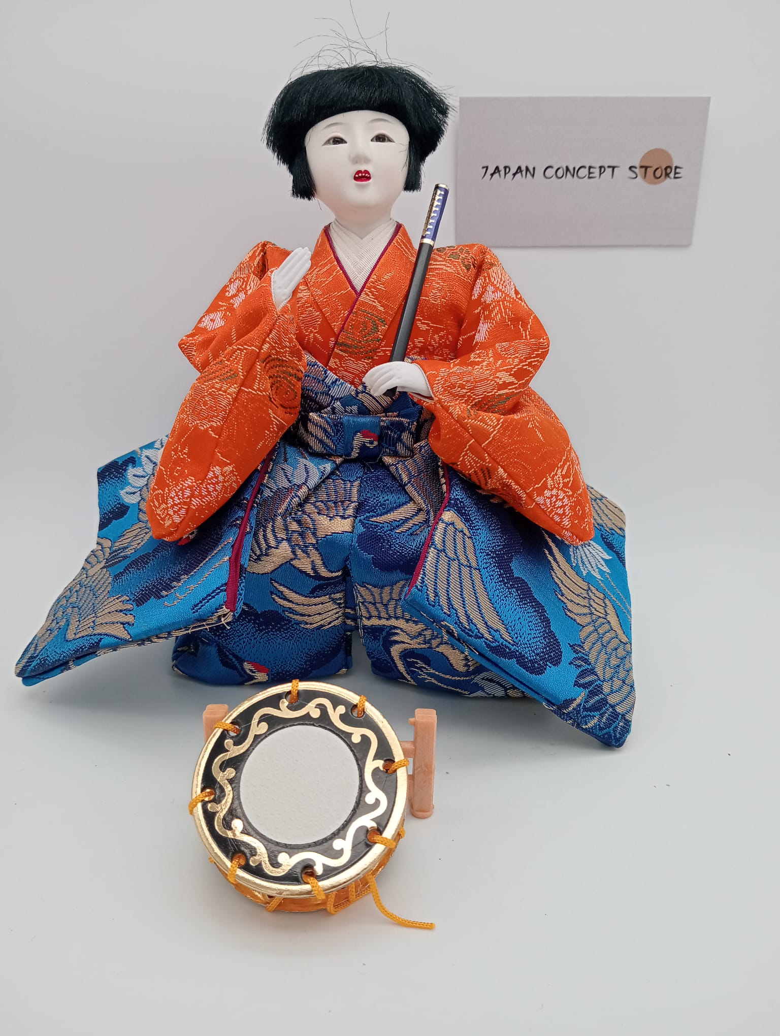 Muñeco Hinamatsuri músico kimono tradicional – Hina Ningyō