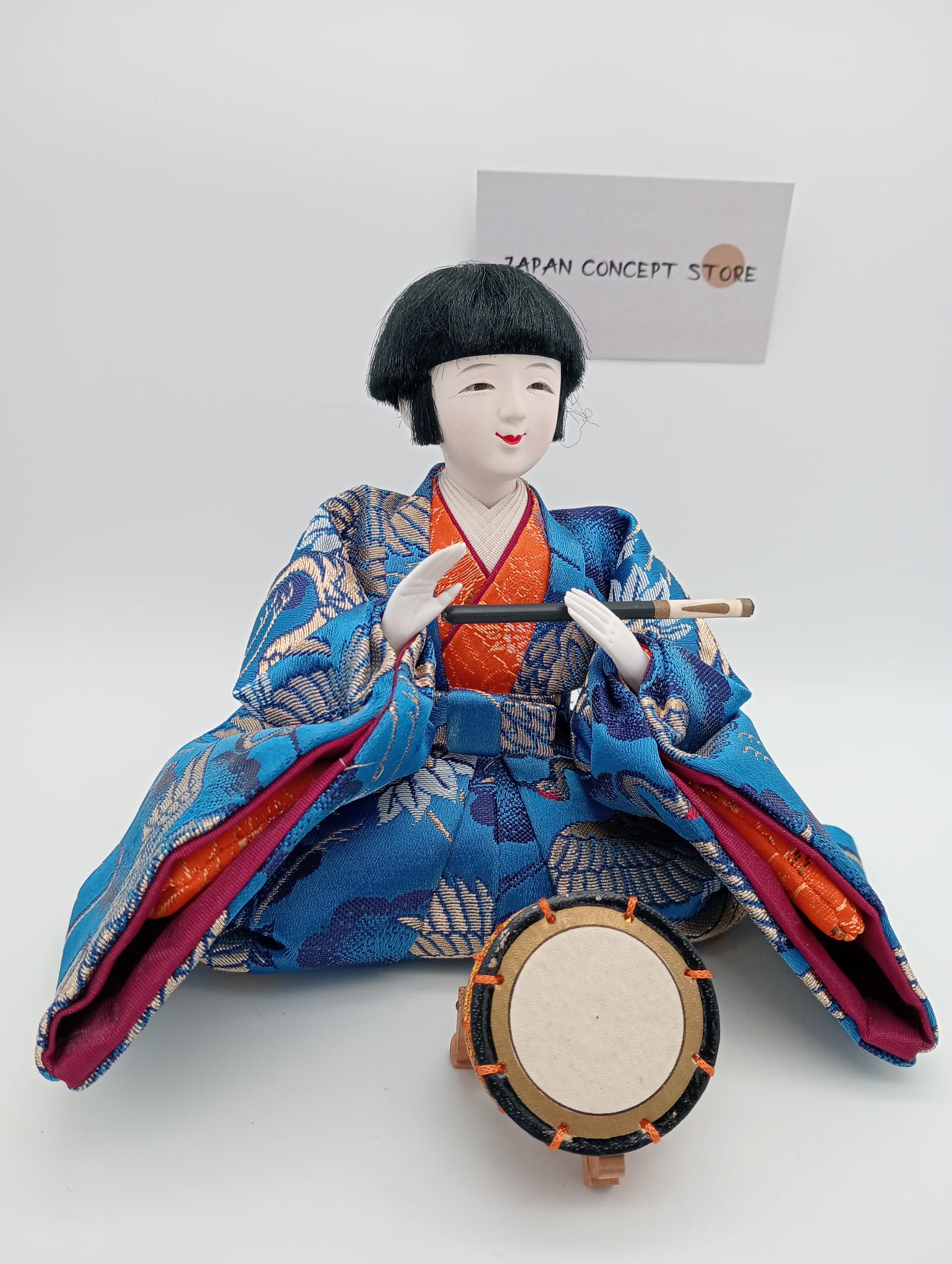 Muñeco Hinamatsuri músico kimono tradicional – Hina Ningyō