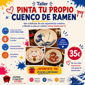 Taller de cerámica en Gijón pinta tu cuenco de ramen Dommingo 19 de julio a las 11h.
