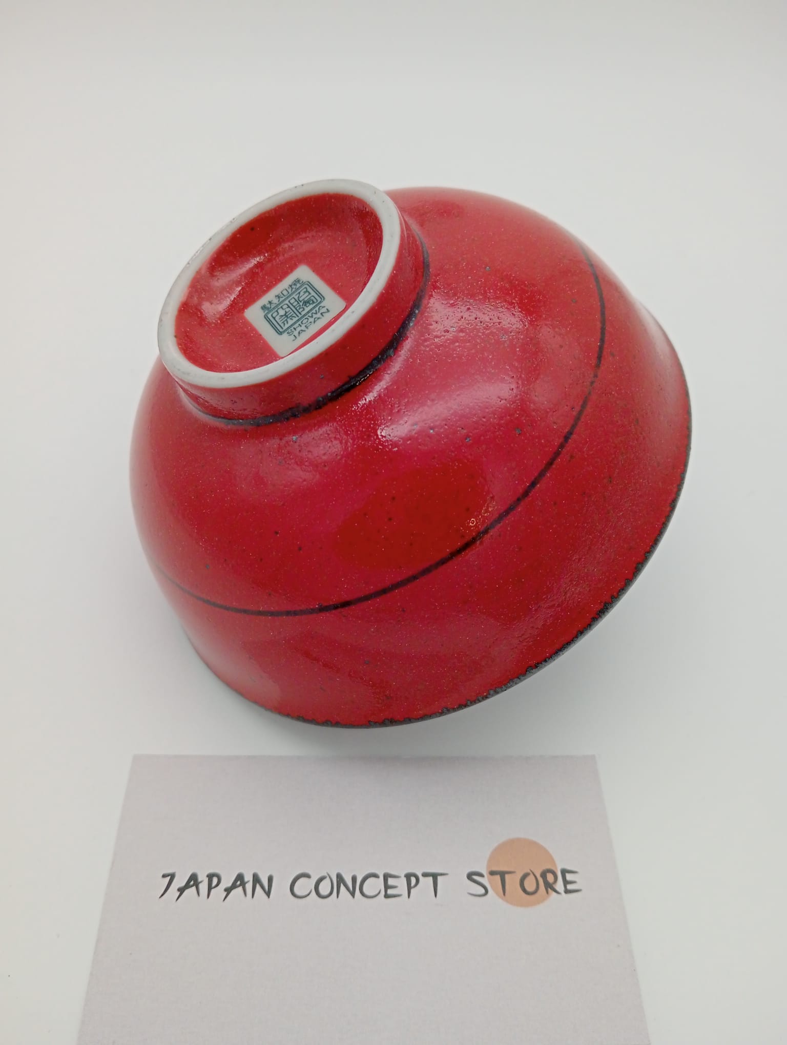 Cuenco japonés rojo para arroz hecho en Japón – Cuenco de cerámica japonesa - Imagen 5