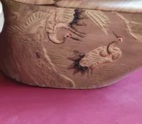Geta japonesas de madera con grullas tsuru y hanao rojo - Imagen 3