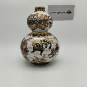 Jarrón japonés cloisonné blanco