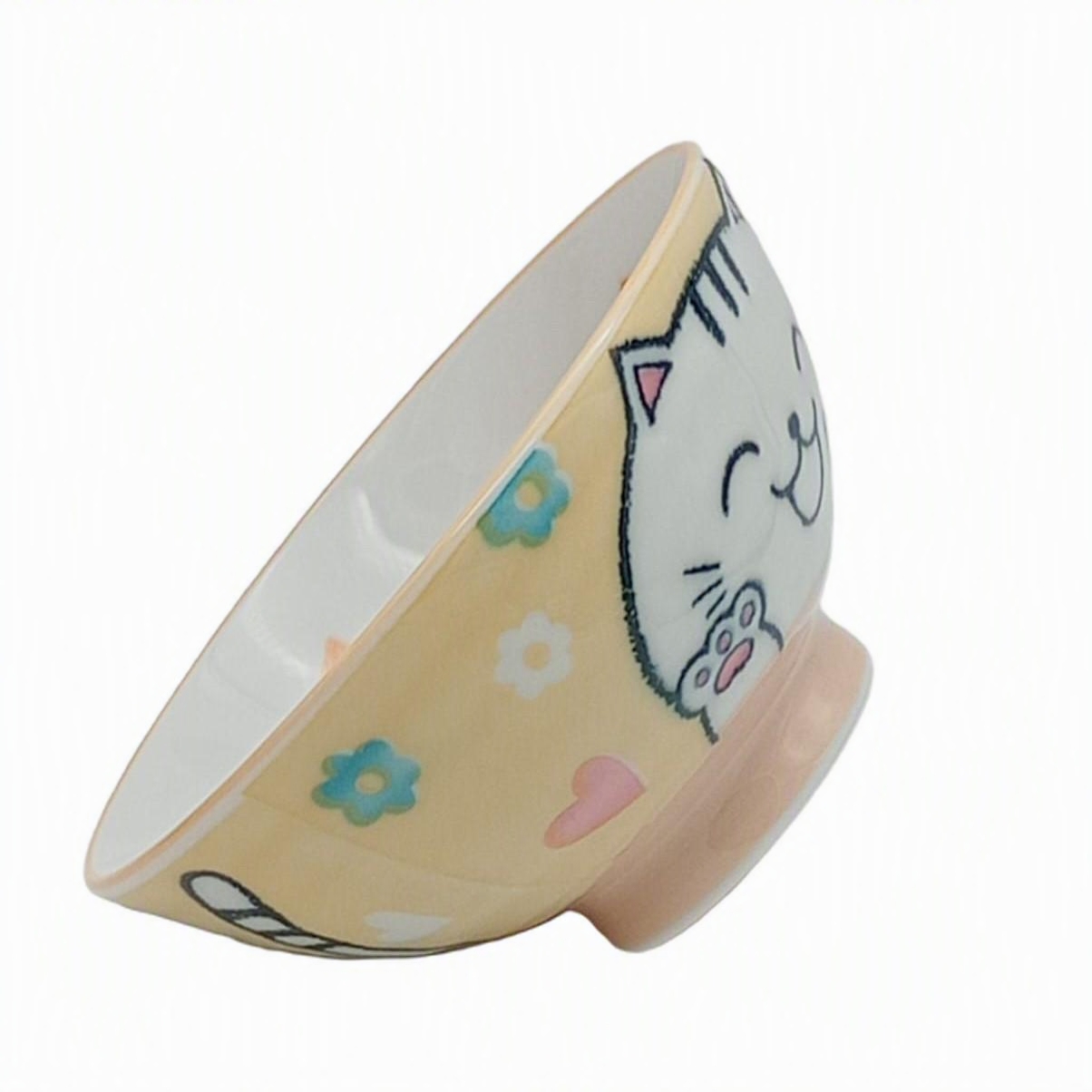 Cuenco japonés para arroz Gato Sol amarillo – 10,5 cm - Imagen 7