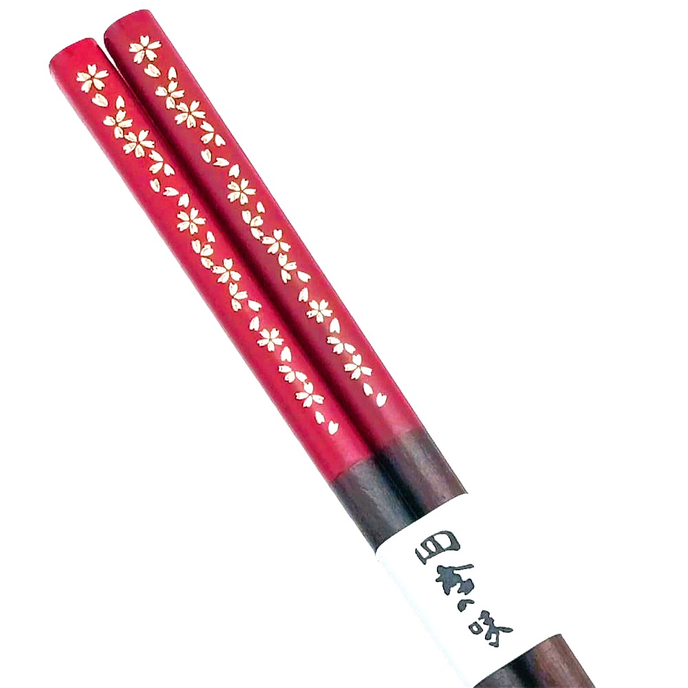 Palillos Japoneses Rojos Sakura – Hechos en Japón - Imagen 2