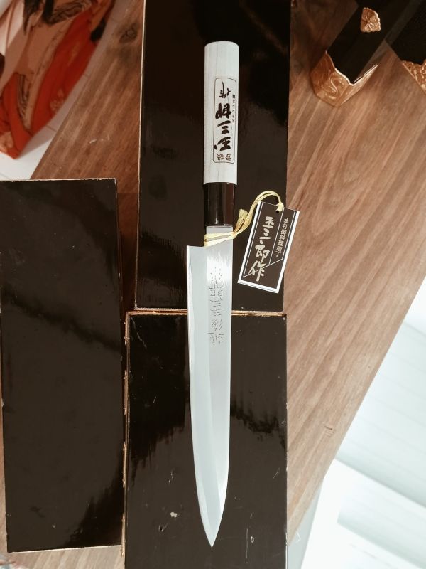 Cuchillo Yanagiba Japonés Echigo Tamasaburō 215mm - Especial Sashimi y Pescado - Imagen 4