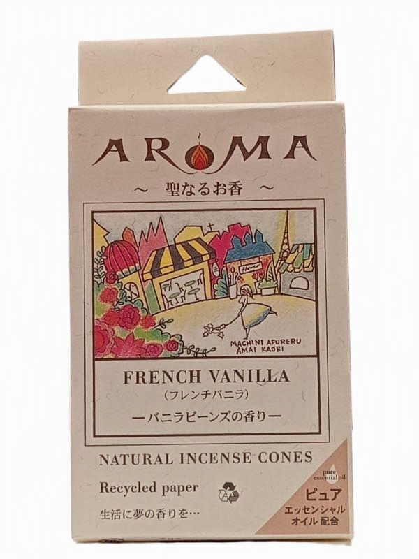 Incienso Natural en Conos Aroma French Vanilla – Vainilla Francesa