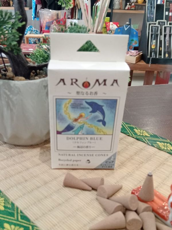 Conos de Incienso Natural Aroma - Dolphin Blue (Brisa Marina) - Imagen 3