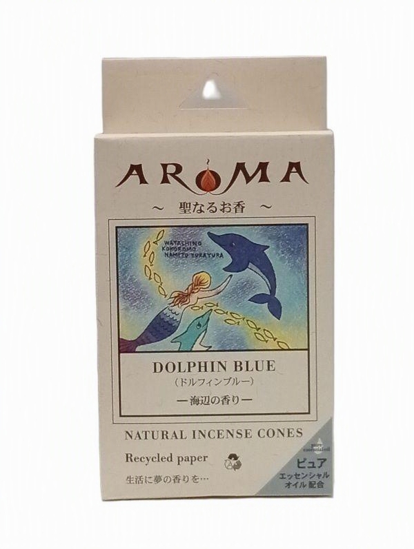Conos de Incienso Natural Aroma - Dolphin Blue (Brisa Marina)