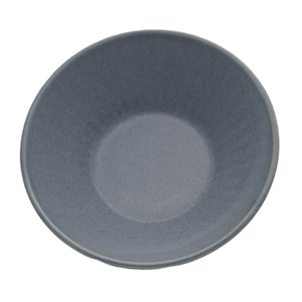 Cuenco Japonés Bajo Azul Grisáceo con Relieve – 19 cm - Imagen 2