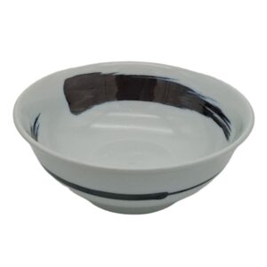 Cuenco de Ramen Japonés Pinceladas Negras – 20,2 cm