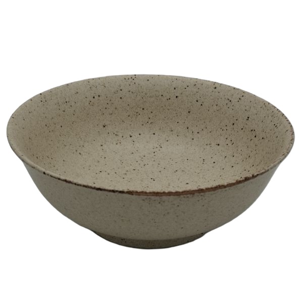 Cuenco de Ramen Japonés Beige Texturizado – 19,5 cm