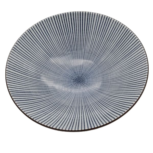 Cuenco de Ramen Japonés Rayas Azules – 24,5 cm - Imagen 2