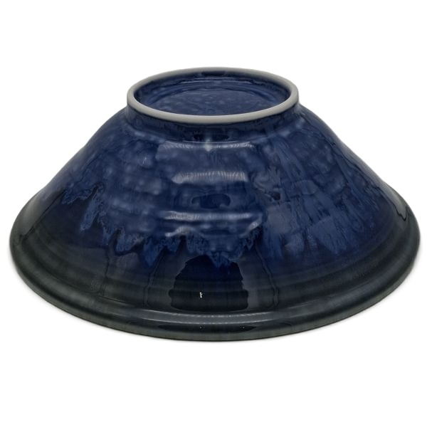 Cuenco de Ramen Japonés de Cerámica Azul Oscuro con Esmalte Jaspeado – 20 cm - Imagen 2