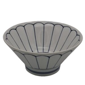 Cuenco Japonés para Ramen de Cerámica – Diseño Estriado 19,5 cm