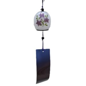 Campana de Viento Japonesa de Cristal (Edo Fūrin) - Flor de Campanario Japonesa (Kikyo)