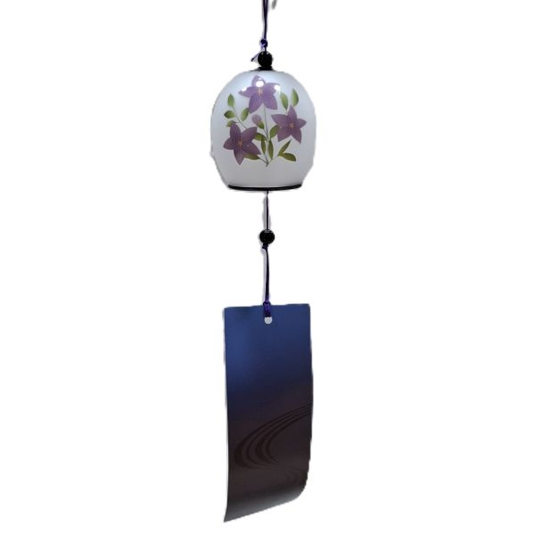 Campana de Viento Japonesa de Cristal (Edo Fūrin) - Flor de Campanario Japonesa (Kikyo)