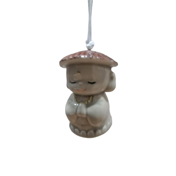 Campana de Viento Japonesa de Cerámica (Fūrin) - Kasa Jizō (7,0 cm) - Imagen 2