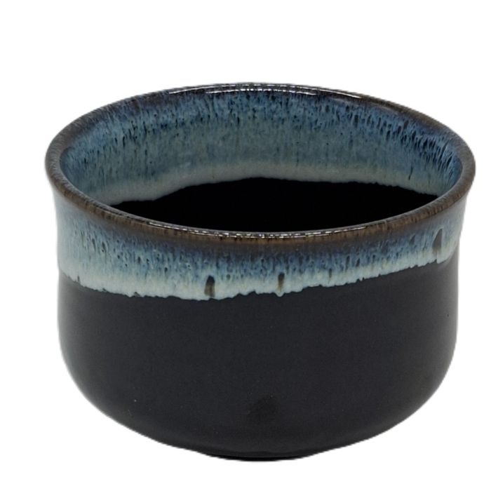 Cuenco Matcha Banko Negro Azul 470 ml – Cerámica Made in Japan - Imagen 2