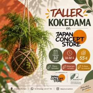 Taller de kokedama en Japan Concept Store