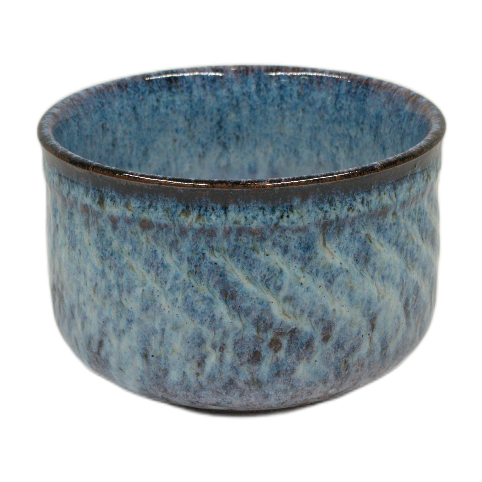 Kit de matcha japonés de 25 g con cuenco azul moteado — vista 2